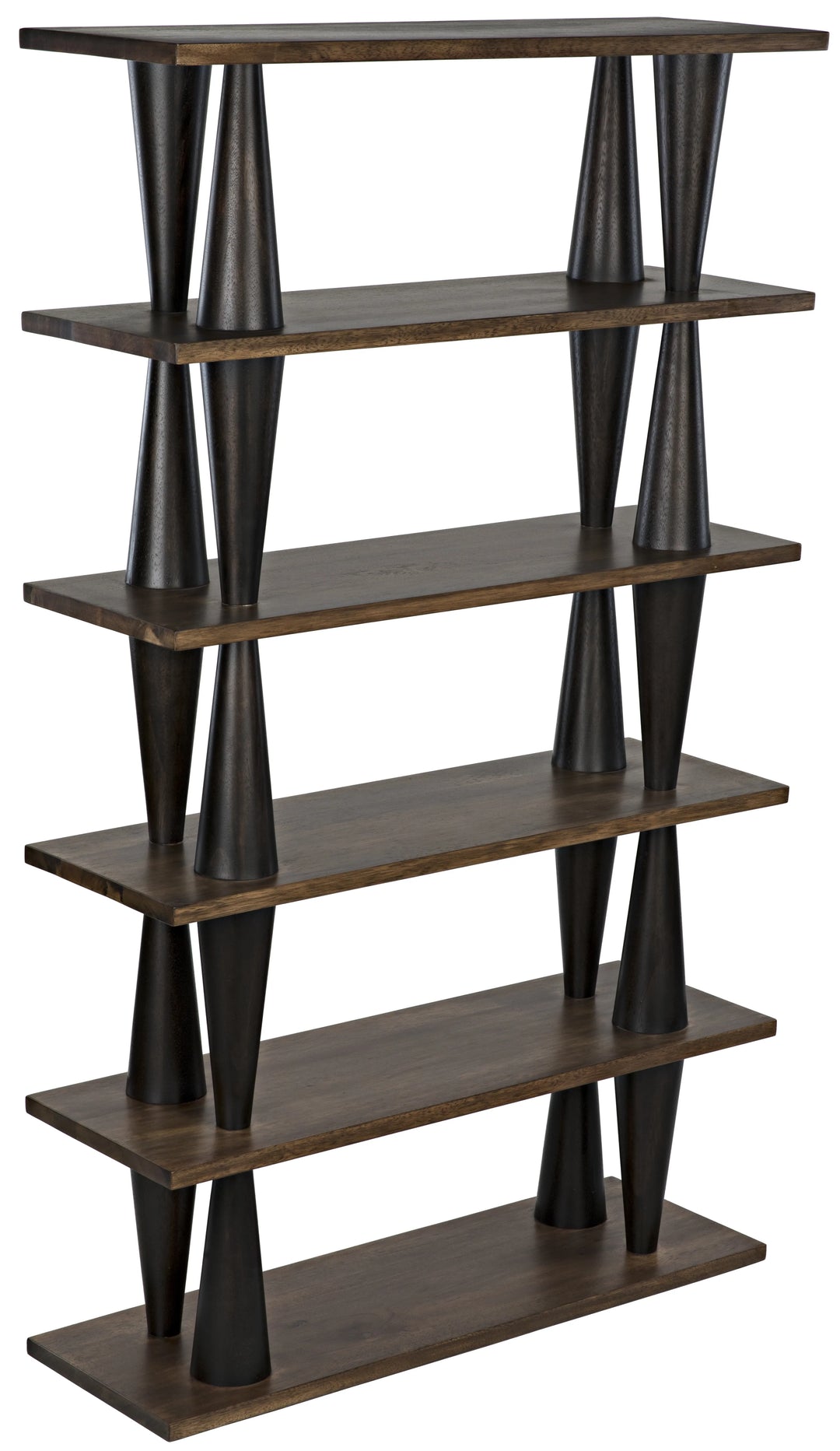 American Home Furniture | Noir - Mood Bookcase, Ebony and Dark Walnut