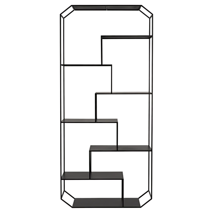 American Home Furniture | Noir - Marquise Bookcase, Black Steel