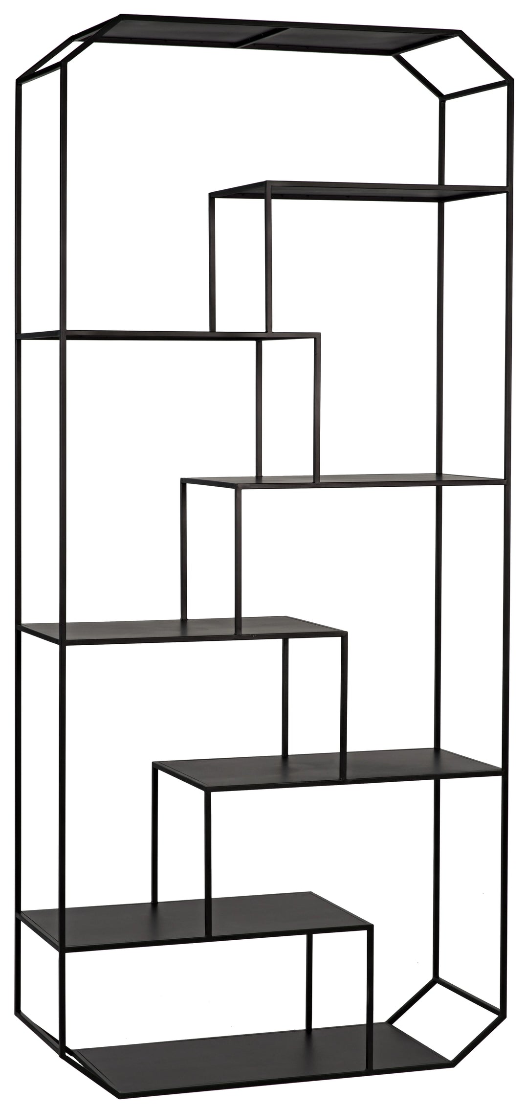 American Home Furniture | Noir - Marquise Bookcase, Black Steel