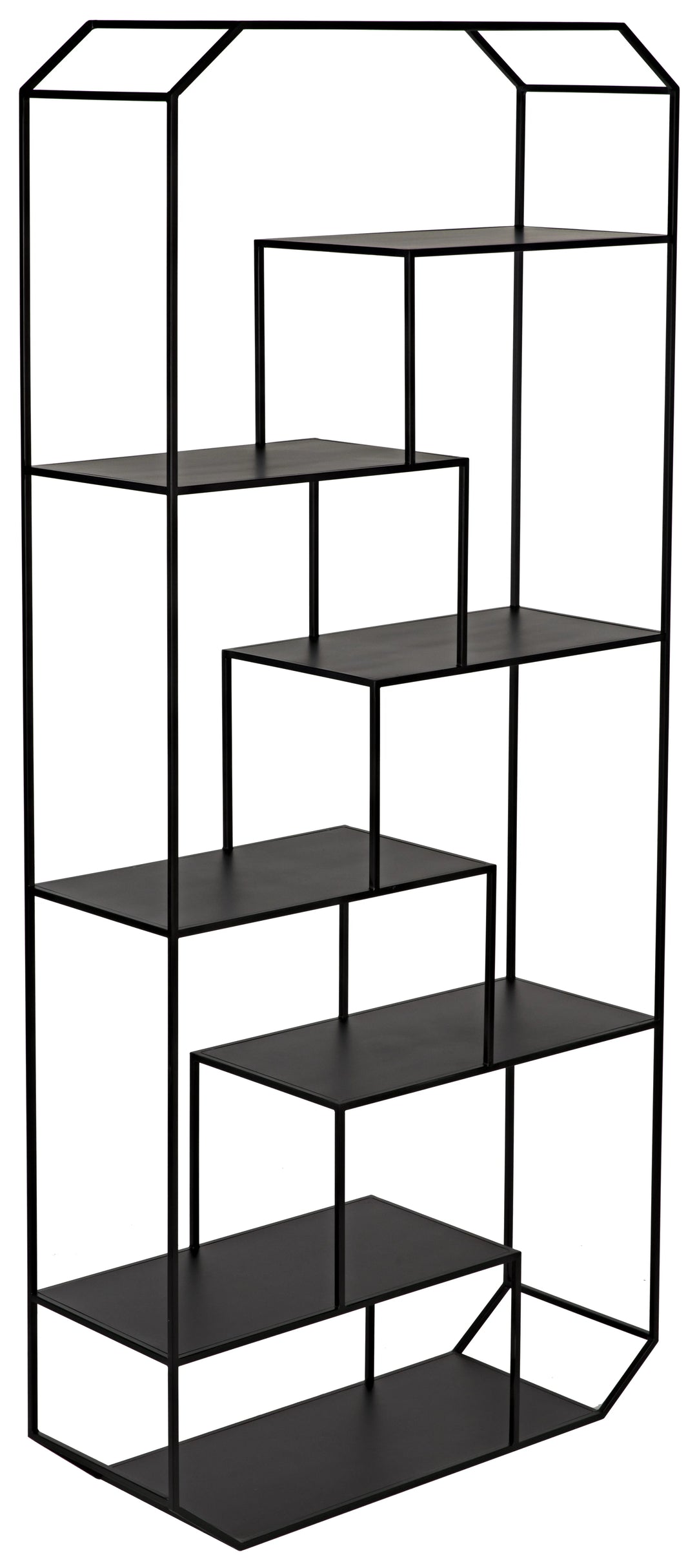 American Home Furniture | Noir - Marquise Bookcase, Black Steel