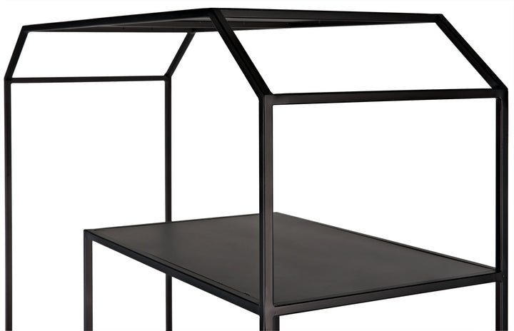 American Home Furniture | Noir - Marquise Bookcase, Black Steel