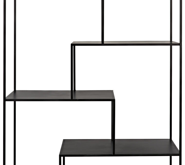 American Home Furniture | Noir - Marquise Bookcase, Black Steel