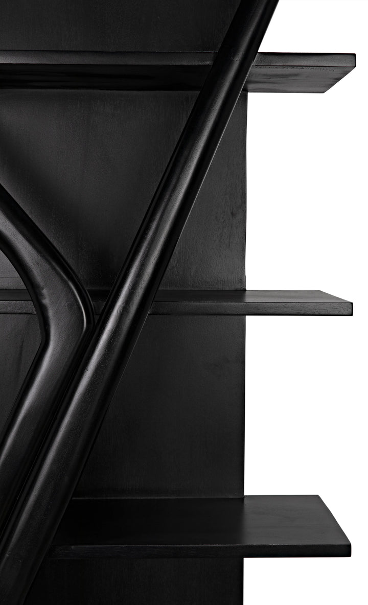 American Home Furniture | Noir - Vetra Bookcase, Hand Rubbed Black