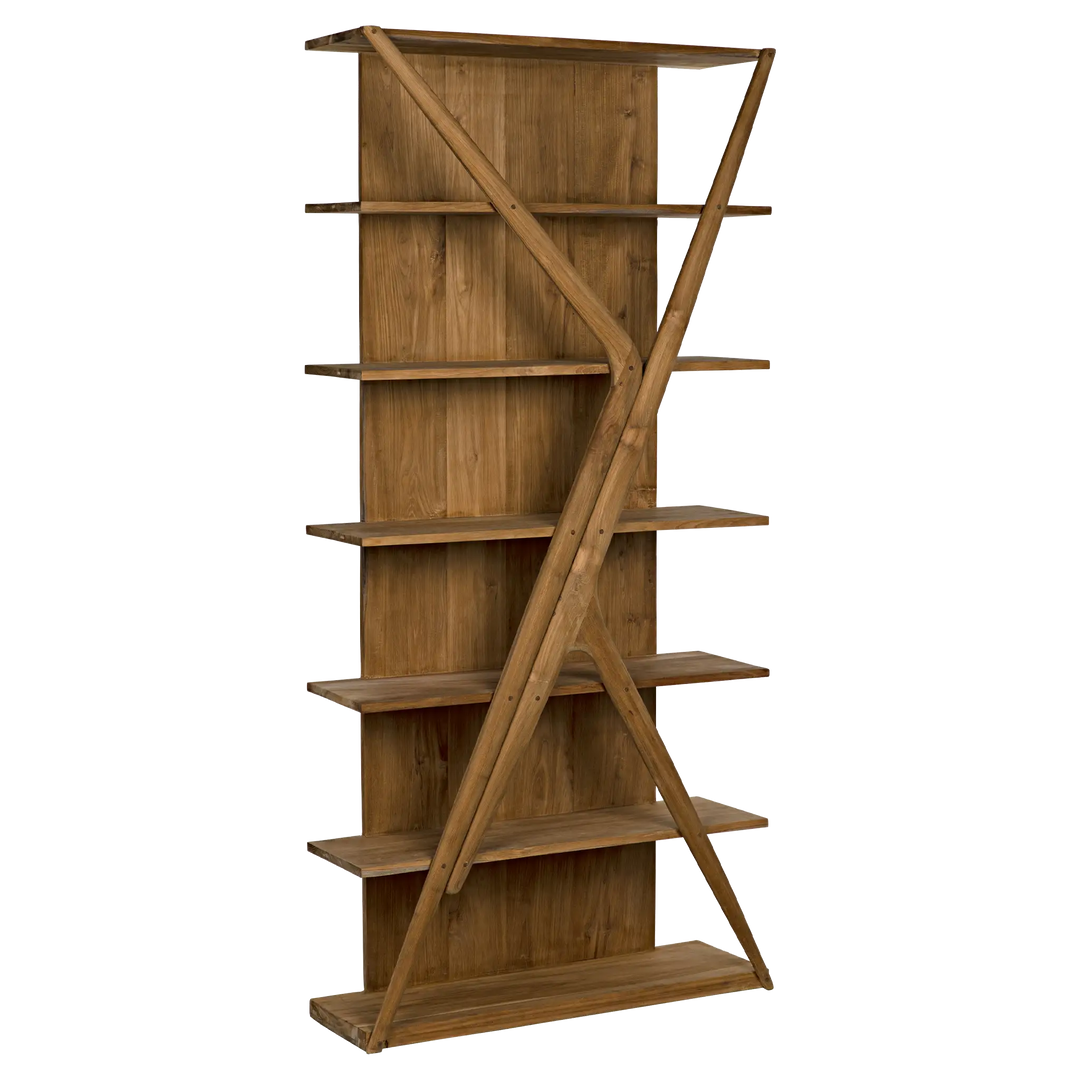 American Home Furniture | Noir - Vetra Bookcase, Teak