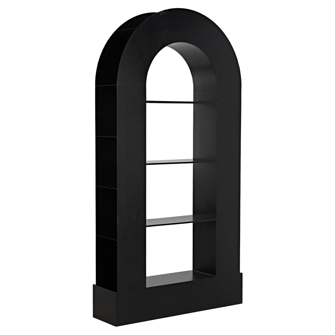 American Home Furniture | Noir - Triumph Bookcase, Black Steel