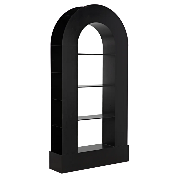 American Home Furniture | Noir - Triumph Bookcase, Black Steel