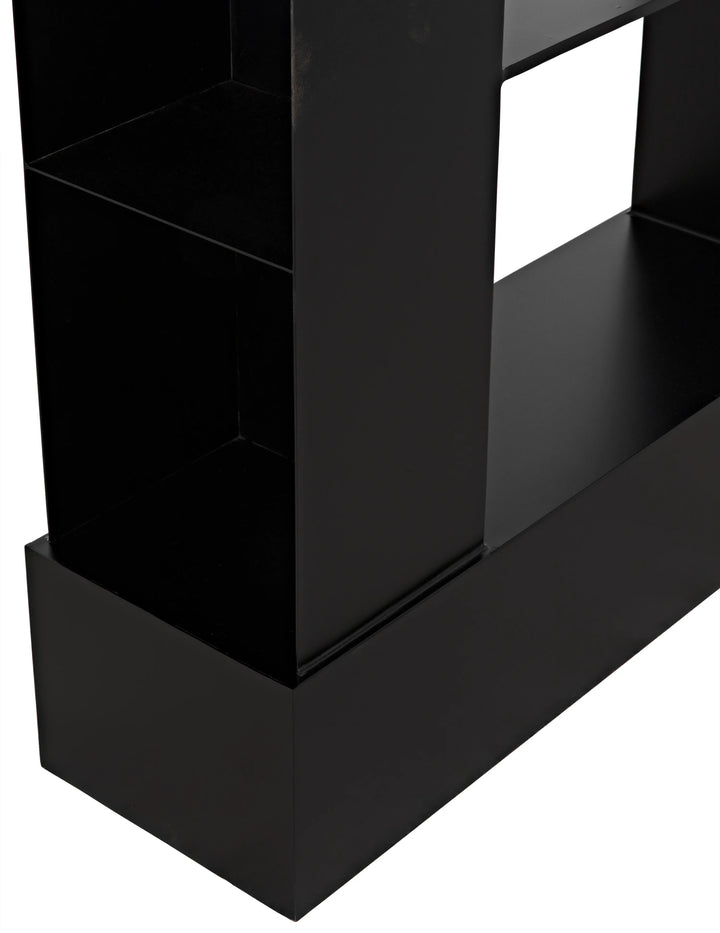 American Home Furniture | Noir - Triumph Bookcase, Black Steel