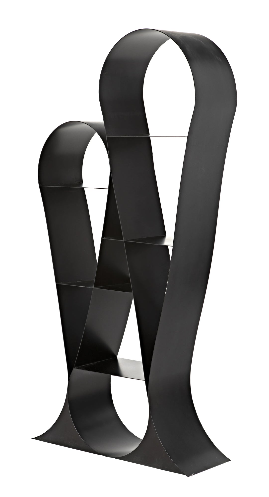 American Home Furniture | Noir - Zaha Bookcase, Black Metal