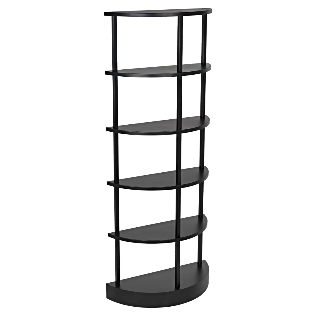 American Home Furniture | Noir - Spago Bookcase, Black Metal