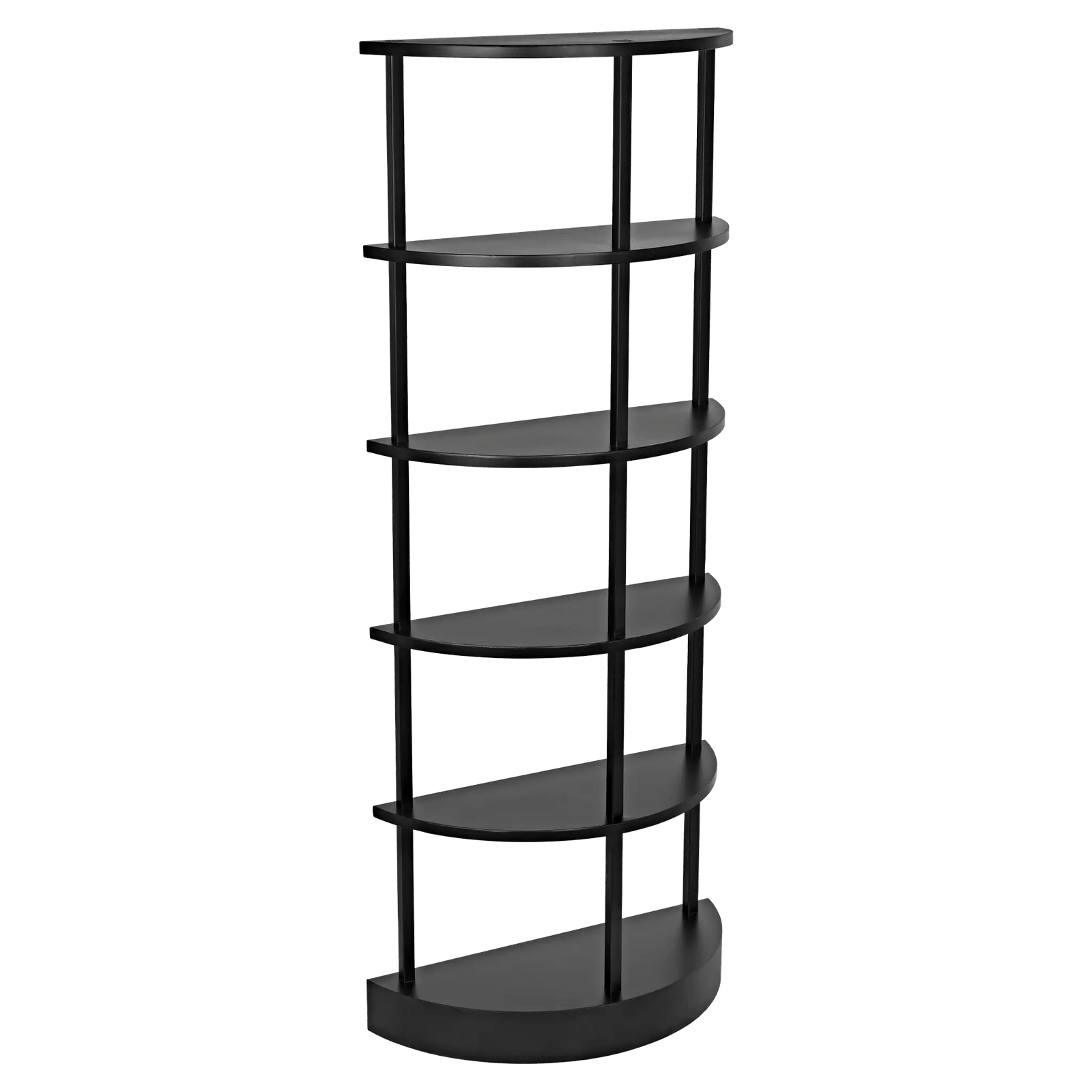 Noir Spago Bookcase, Black Metal BOOKCASES + SHELVES