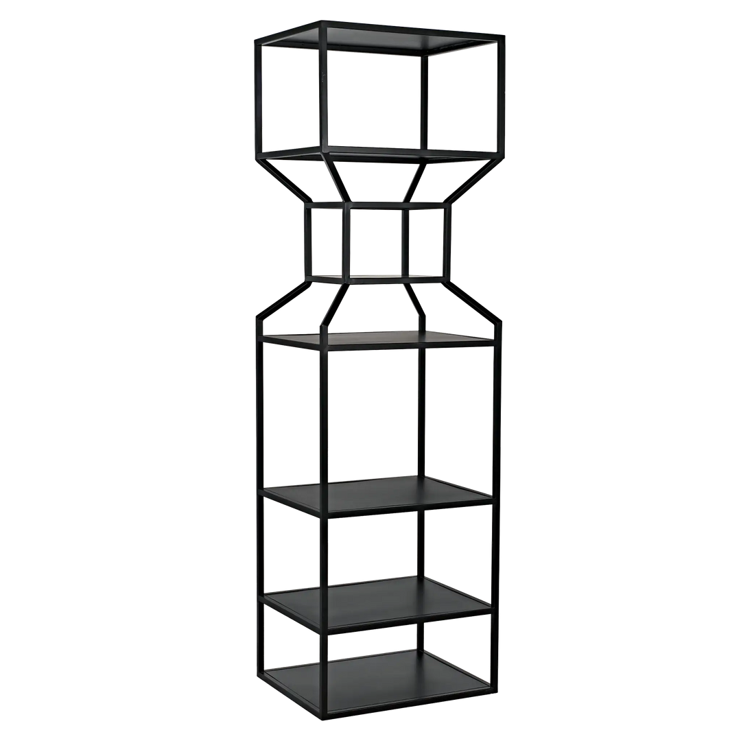 American Home Furniture | Noir - Downtown A Bookcase, Black Metal