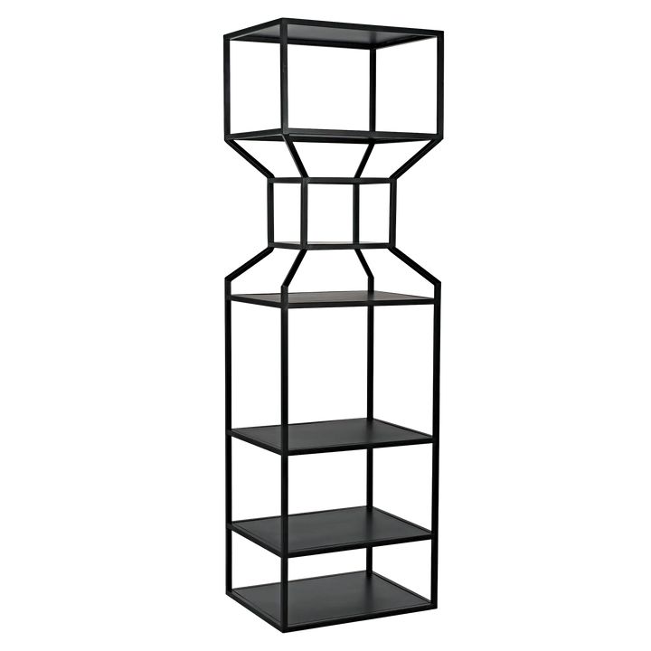 American Home Furniture | Noir - Downtown A Bookcase, Black Metal