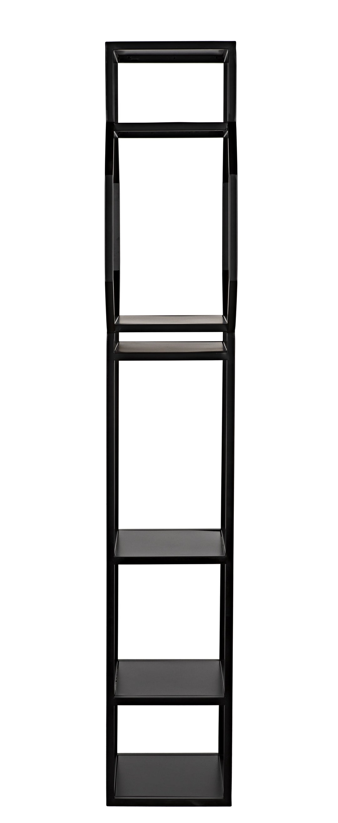 American Home Furniture | Noir - Downtown B Bookcase, Black Metal