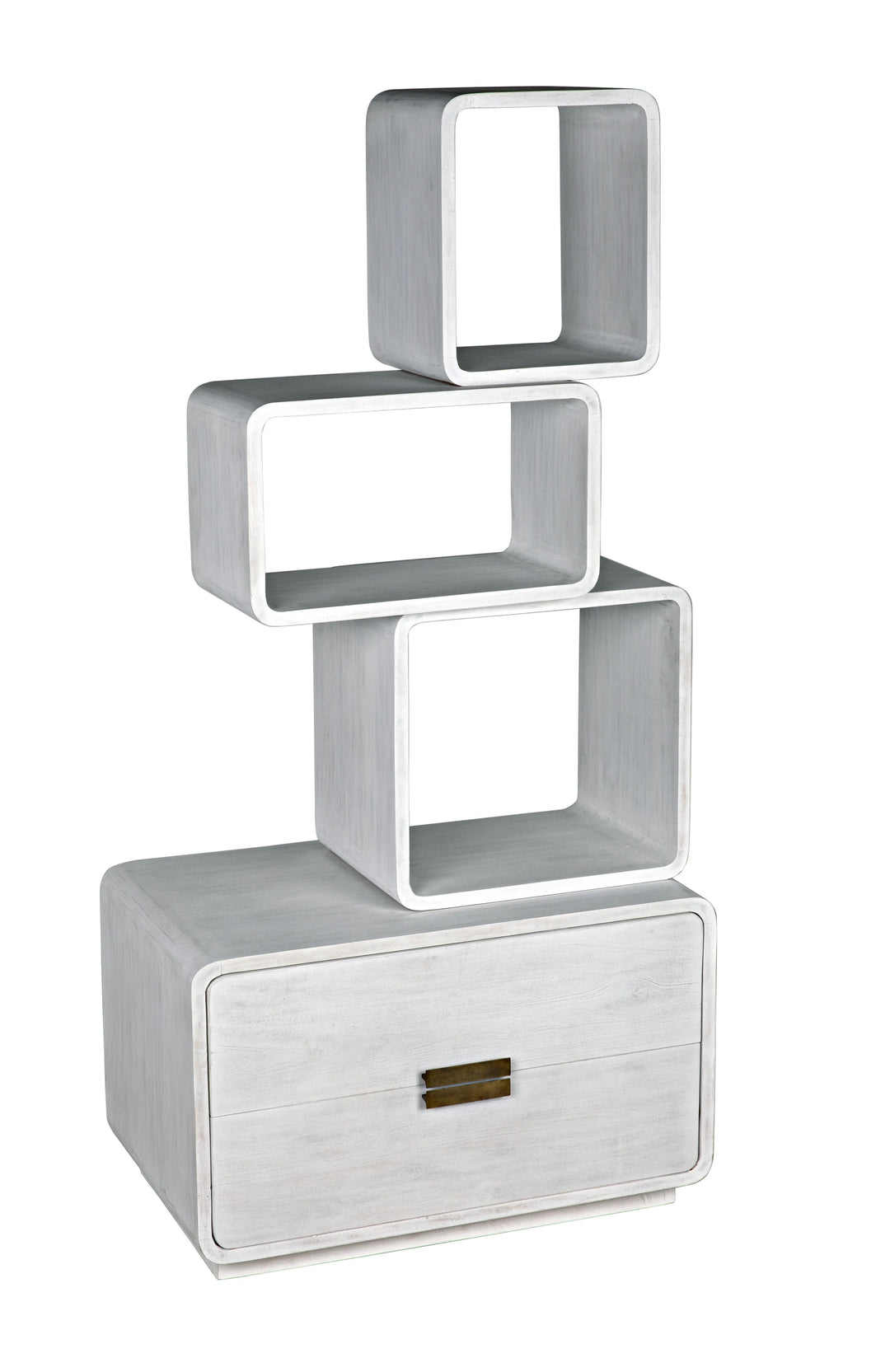 American Home Furniture | Noir - Belini Bookcase, White Wash