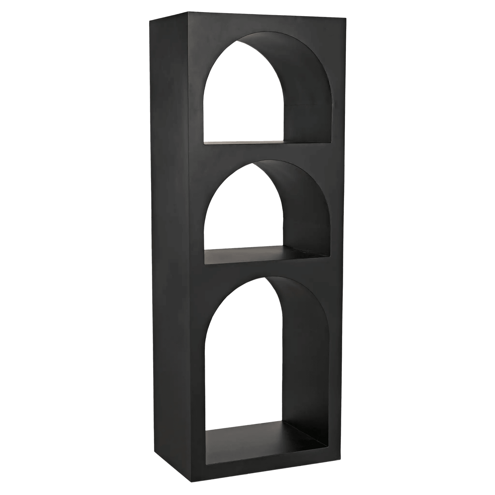 Noir Aqueduct Bookcase, A, Black Metal BOOKCASES + SHELVES