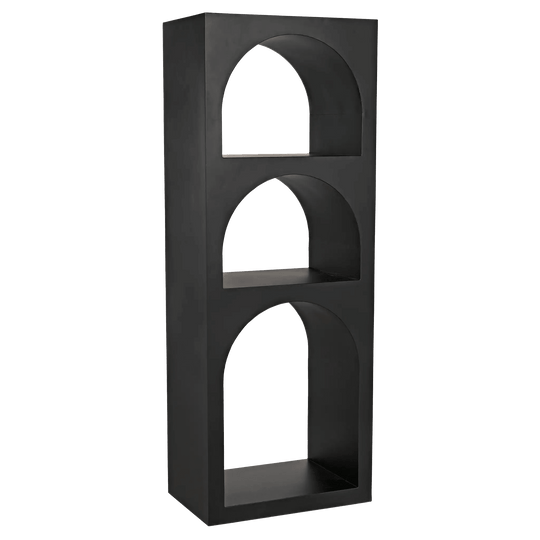 Noir Aqueduct Bookcase, A, Black Metal BOOKCASES + SHELVES