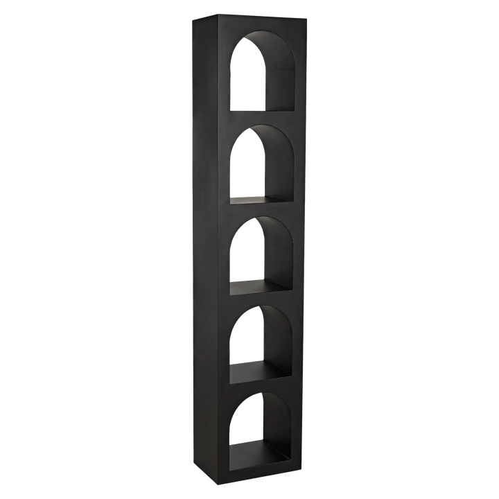 American Home Furniture | Noir - Aqueduct Bookcase, C, Black Metal