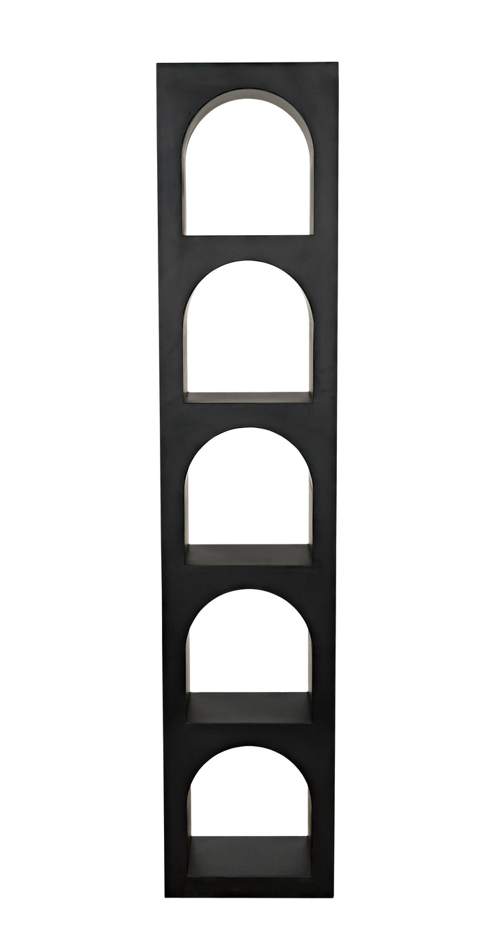 American Home Furniture | Noir - Aqueduct Bookcase, C, Black Metal