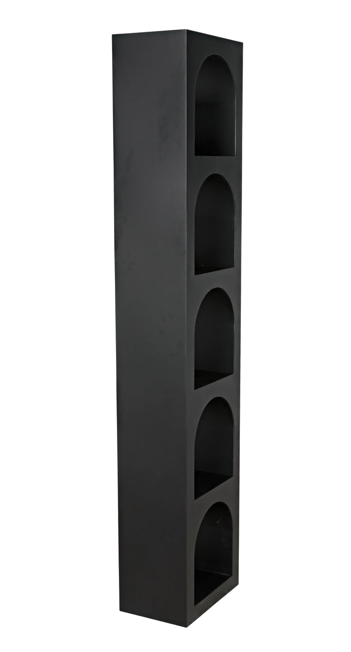 American Home Furniture | Noir - Aqueduct Bookcase, C, Black Metal