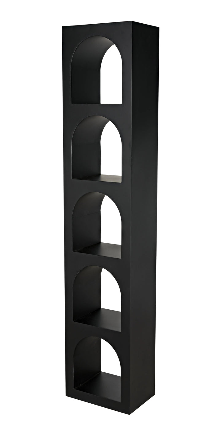 American Home Furniture | Noir - Aqueduct Bookcase, C, Black Metal