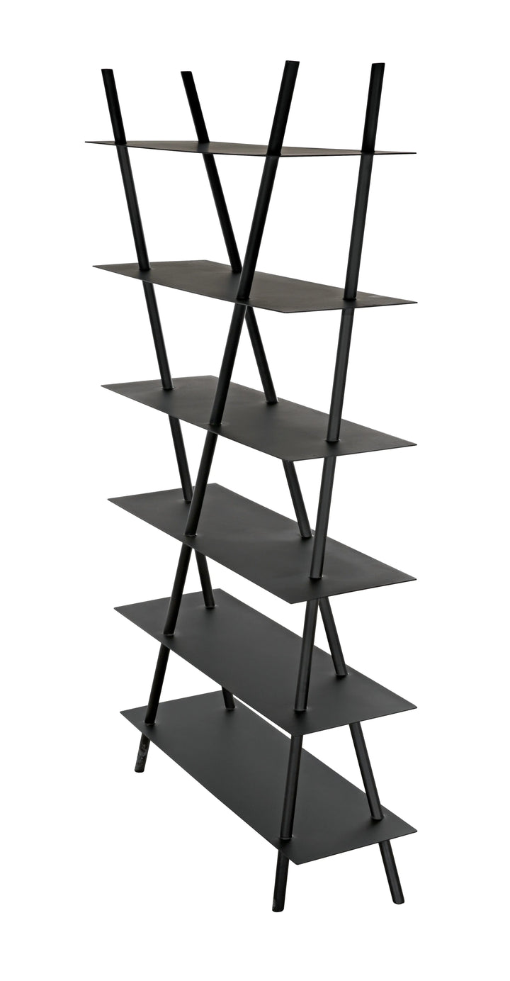 American Home Furniture | Noir - Siddhartha Bookcase, Black Metal