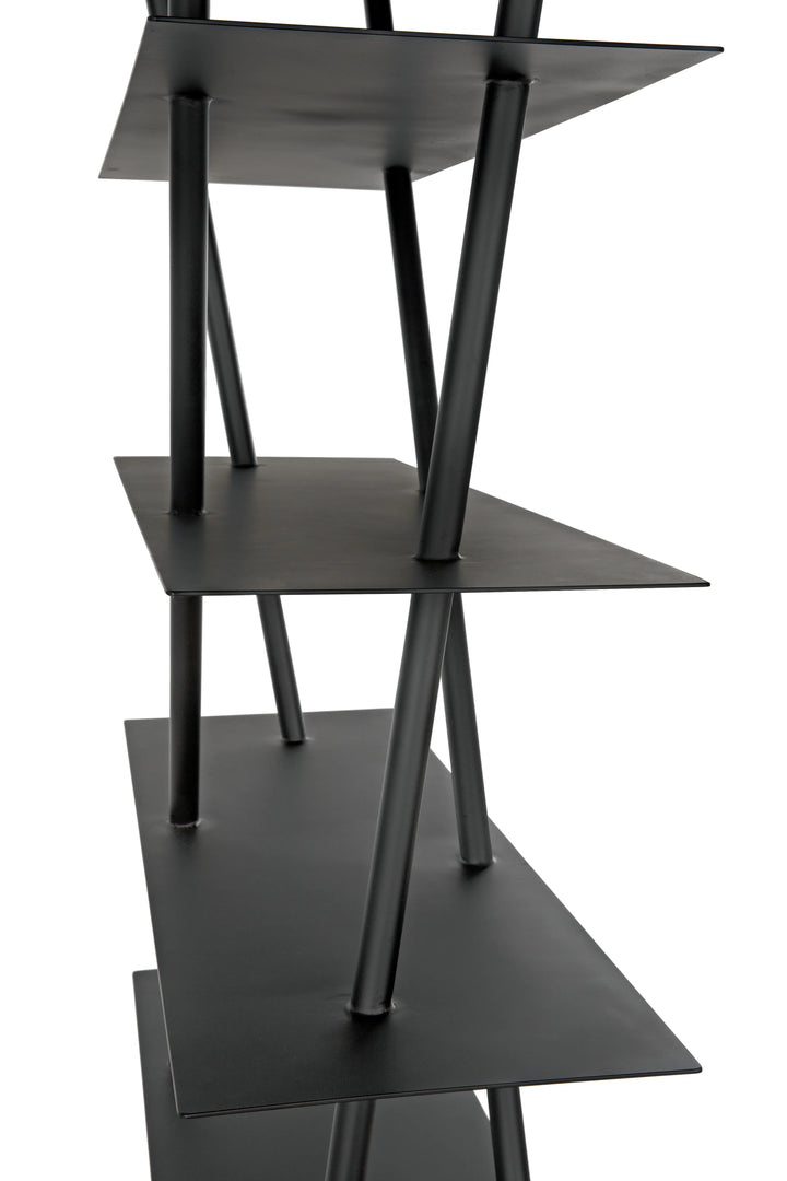 American Home Furniture | Noir - Siddhartha Bookcase, Black Metal