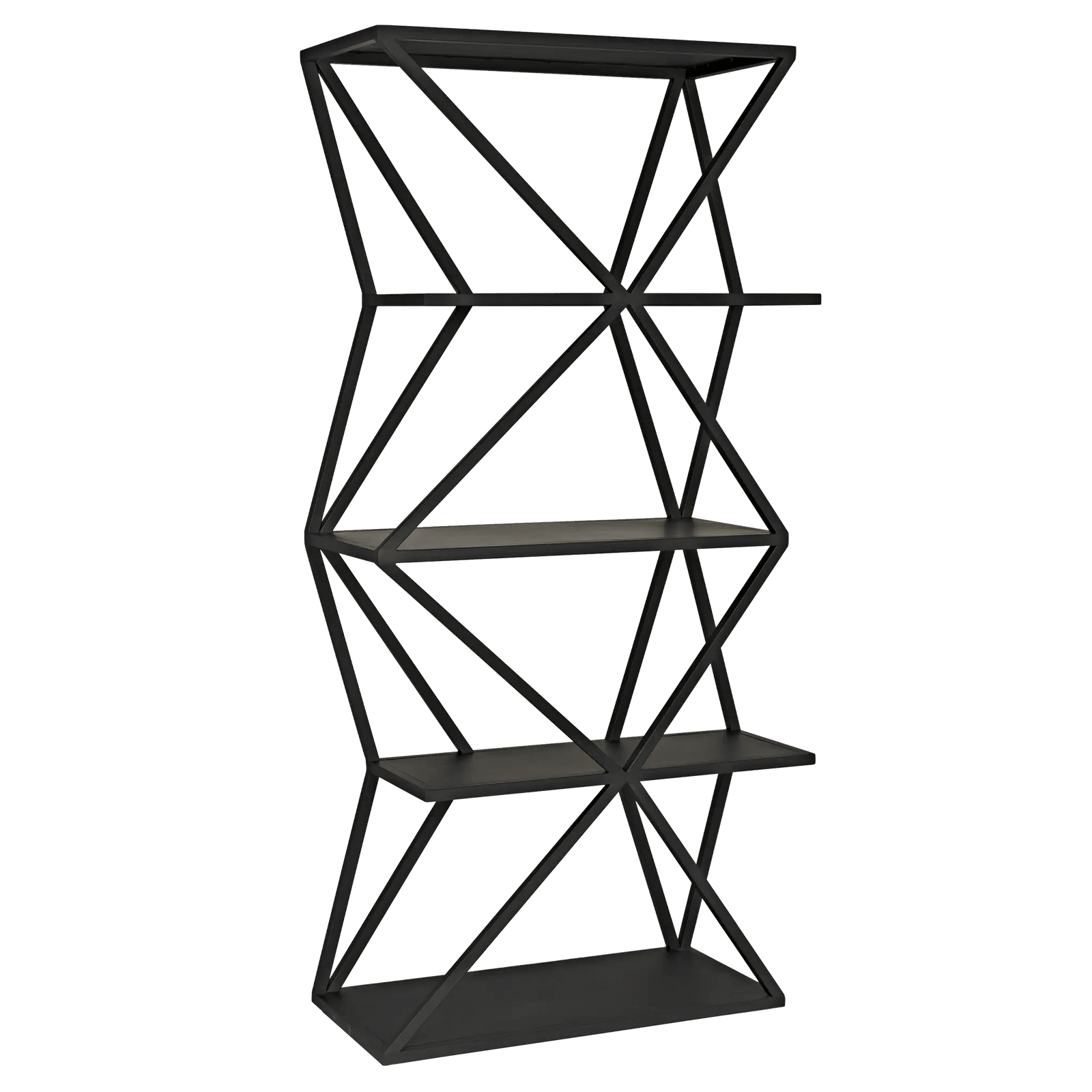 Noir Sutro Shelf, Black Steel BOOKCASES + SHELVES