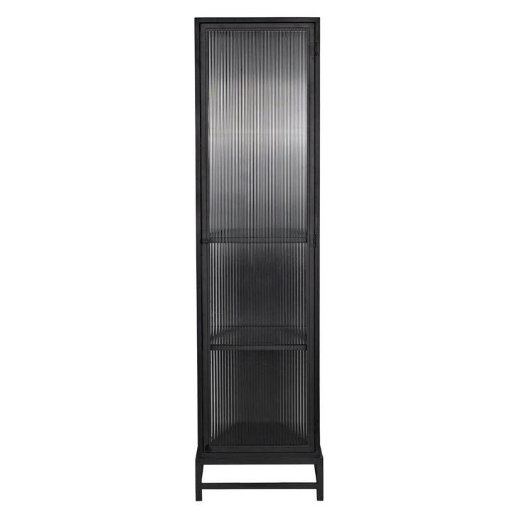 American Home Furniture | Noir - Chandler Tall Cabinet, Black Steel