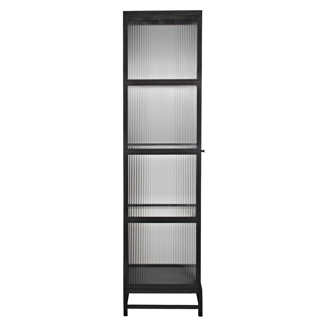 American Home Furniture | Noir - Chandler Tall Cabinet, Black Steel