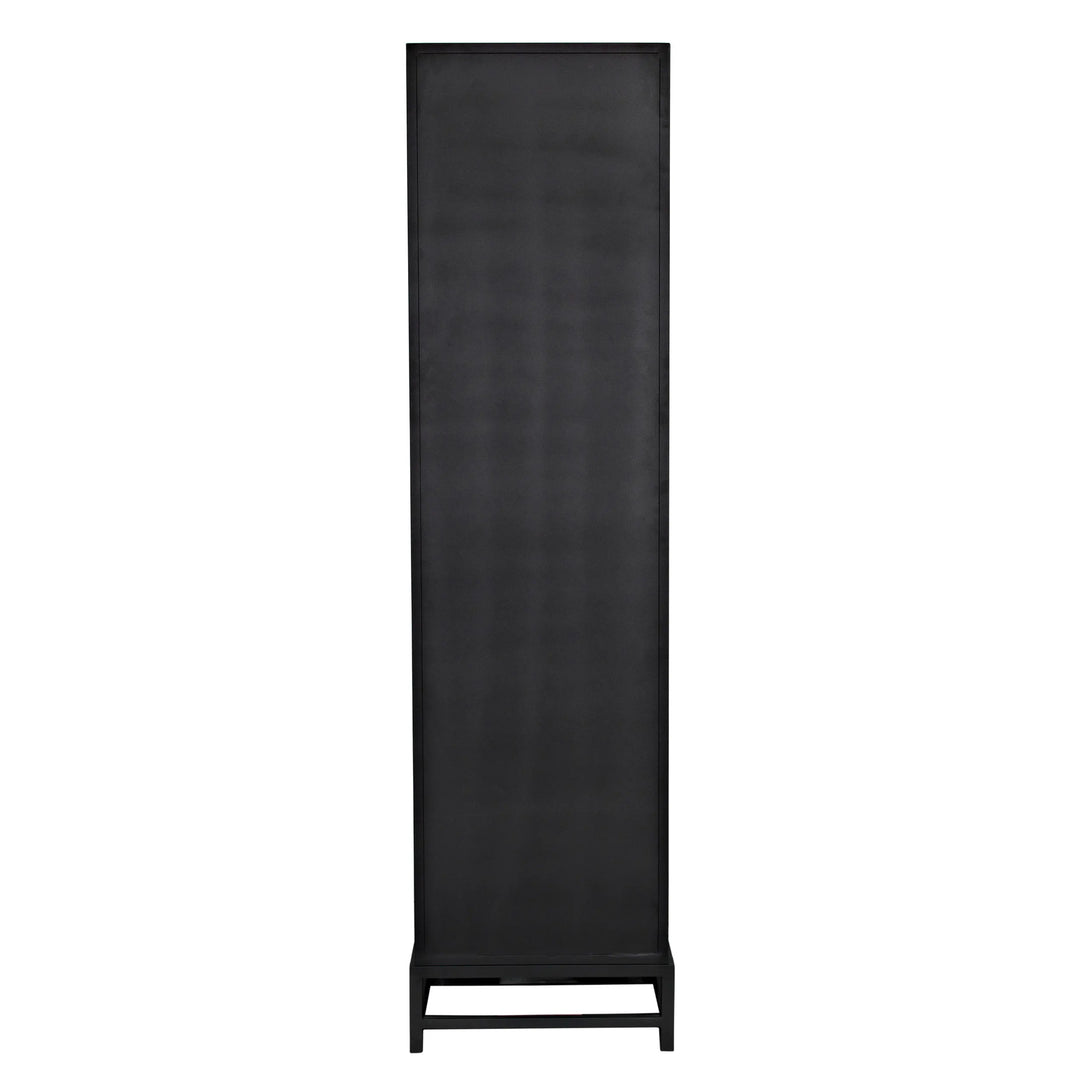 American Home Furniture | Noir - Chandler Tall Cabinet, Black Steel