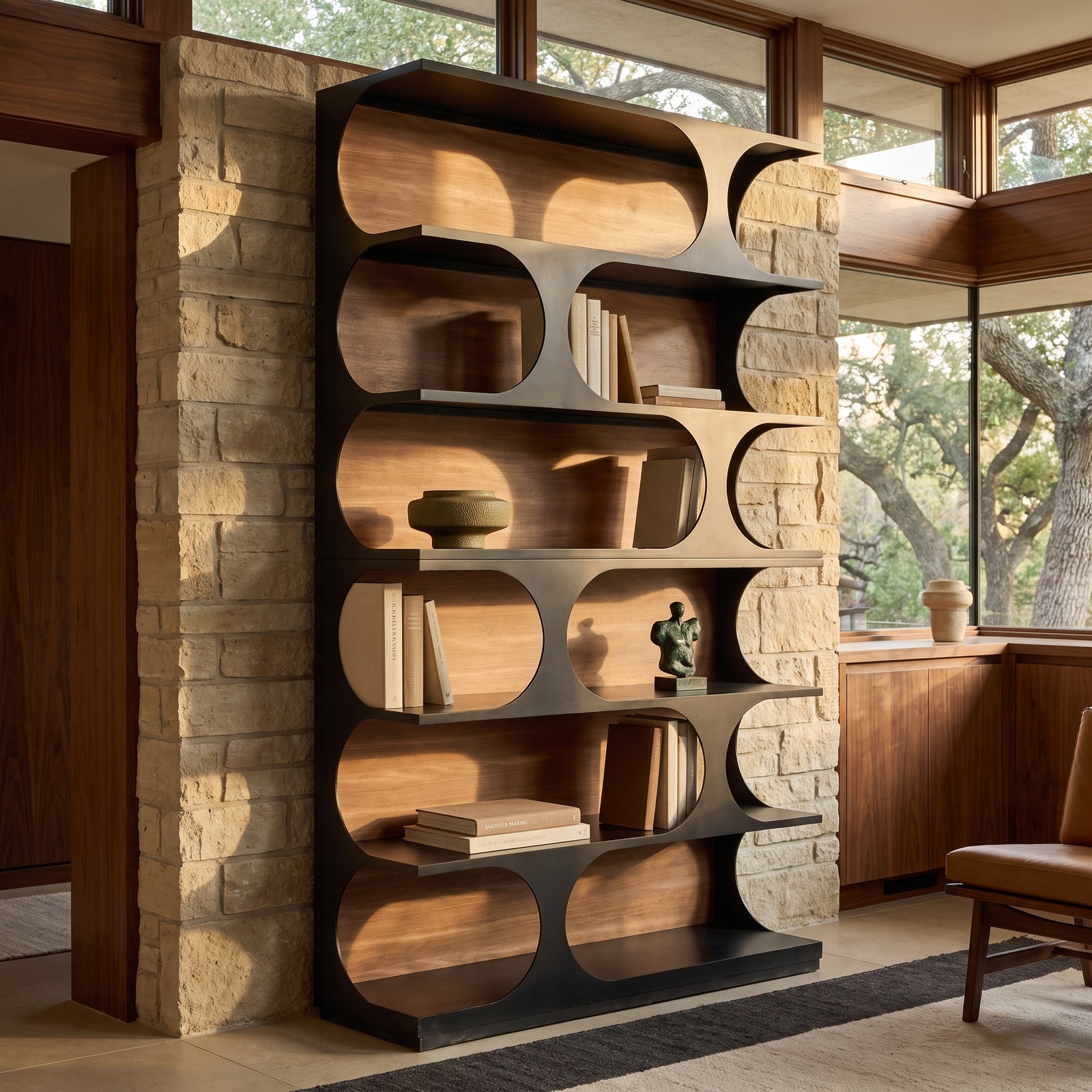 Noir - Carlo Bookcase - GBCS271