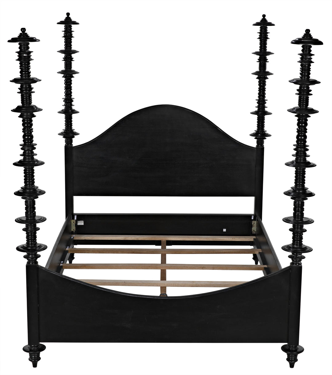 American Home Furniture | Noir - Ferret Bed, Cal-King, Hand Rubbed Black