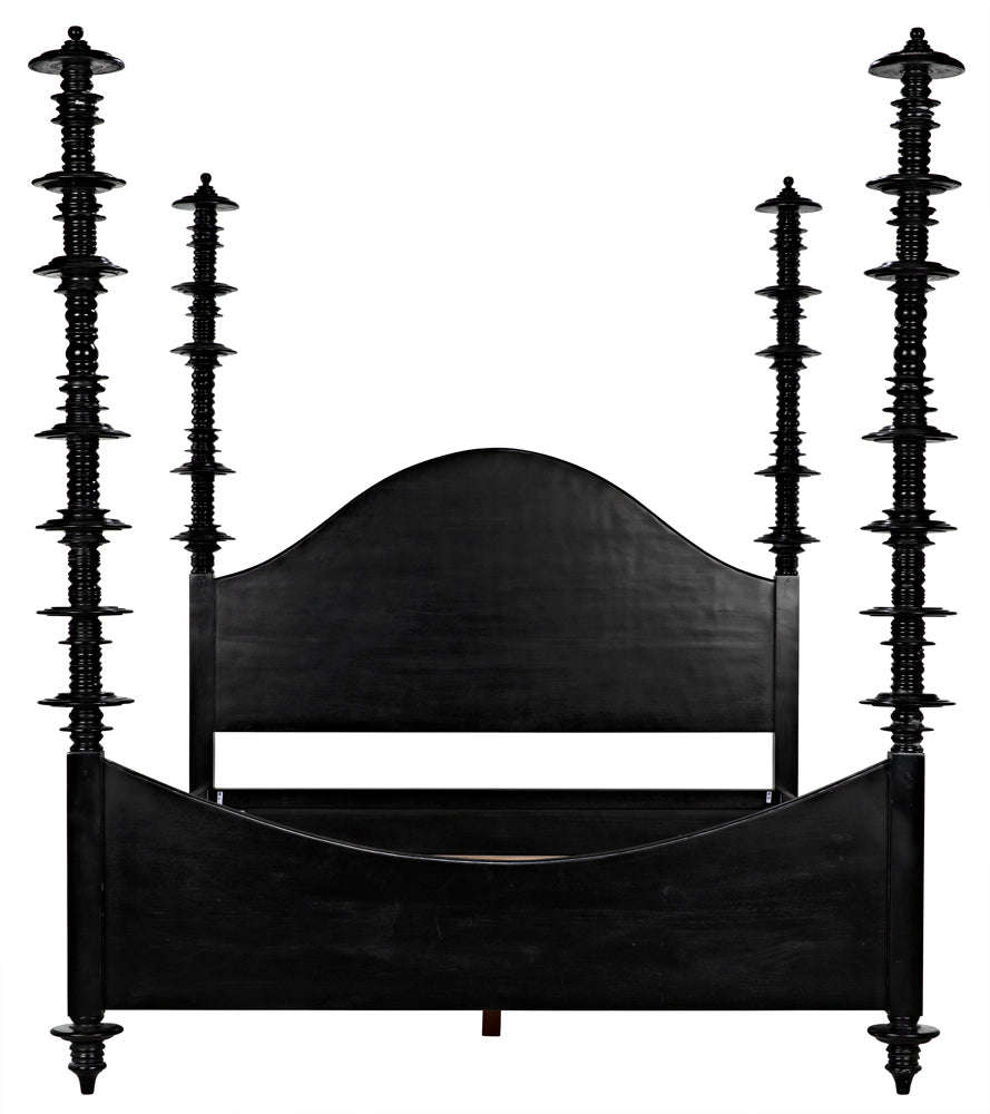 Noir - Ferret Bed, Cal-King, Hand Rubbed Black - GBED109CKHB