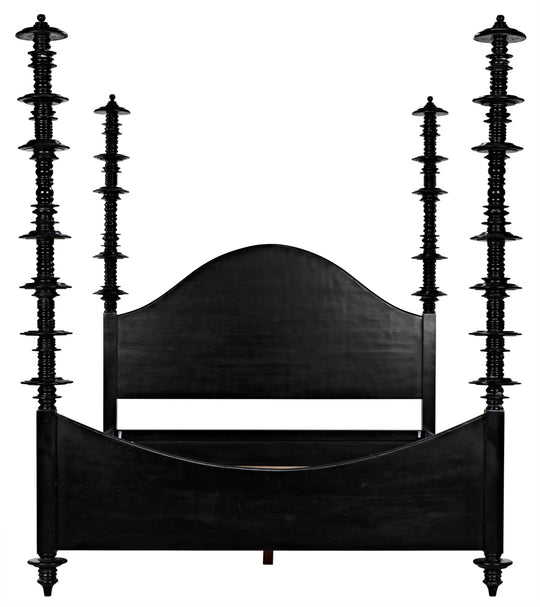 Noir - Ferret Bed, Cal-King, Hand Rubbed Black - GBED109CKHB