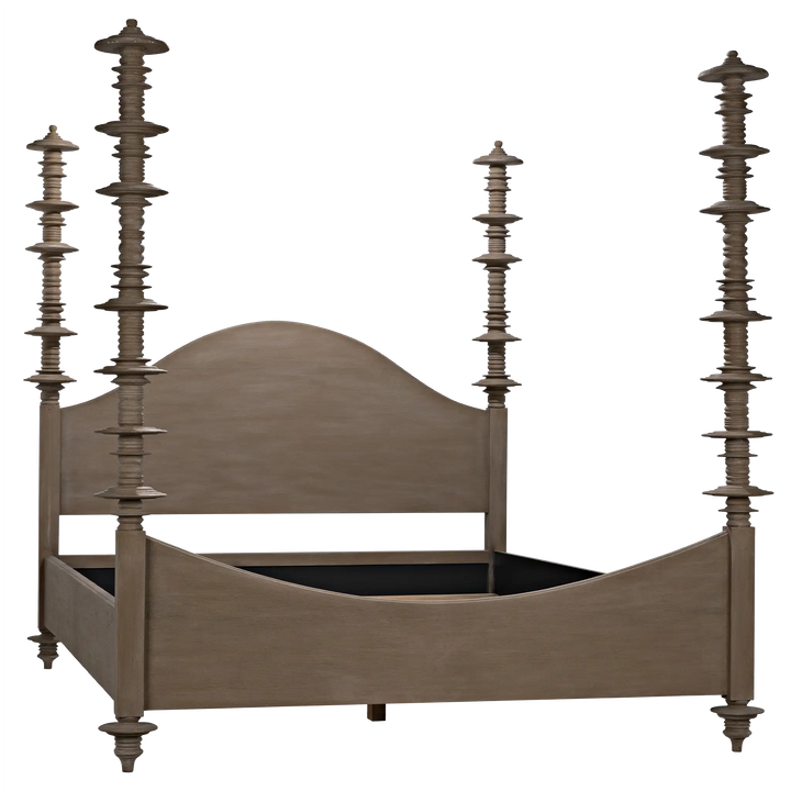 American Home Furniture | Noir - Ferrett Bed, Cal-King, Weathered