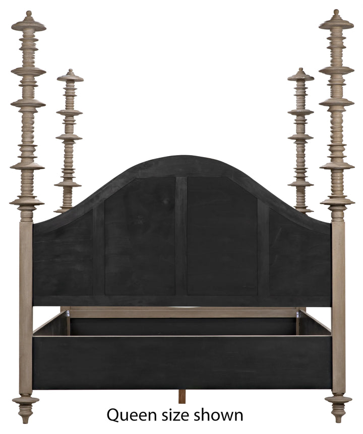 American Home Furniture | Noir - Ferrett Bed, Cal-King, Weathered