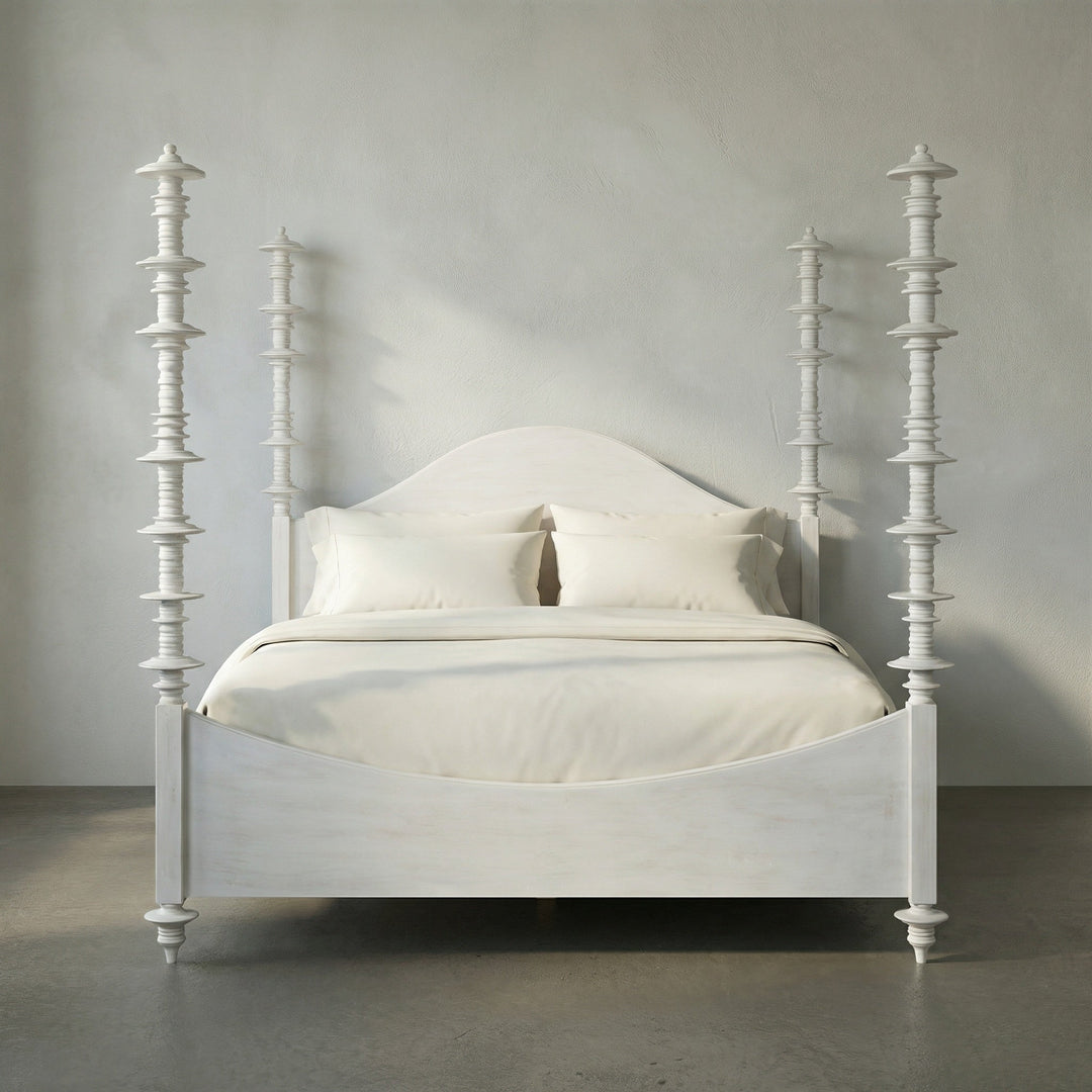 Noir Ferret Bed, Eastern King - White Wash