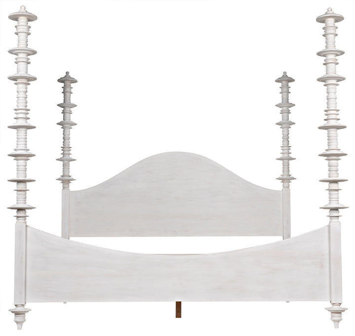 Noir Ferret Bed, Eastern King - White Wash
