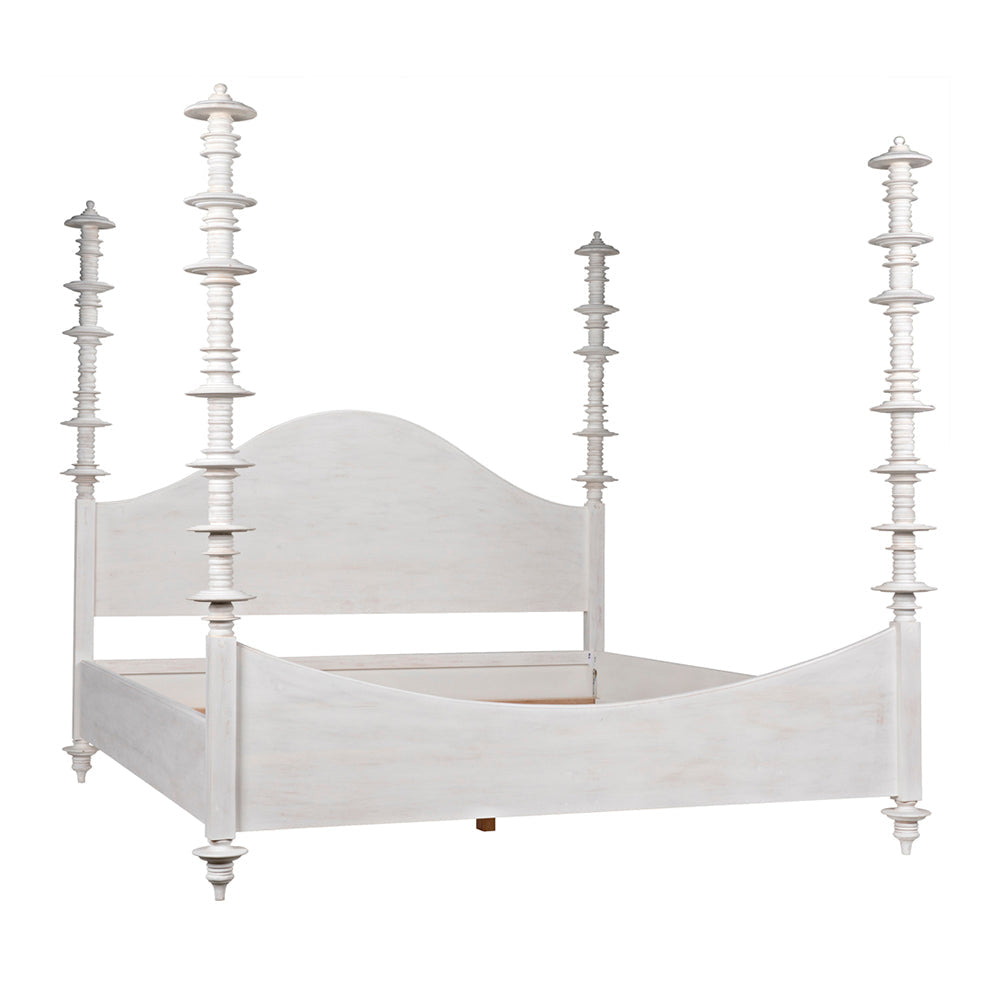 Noir Ferret Bed, Eastern King - White Wash