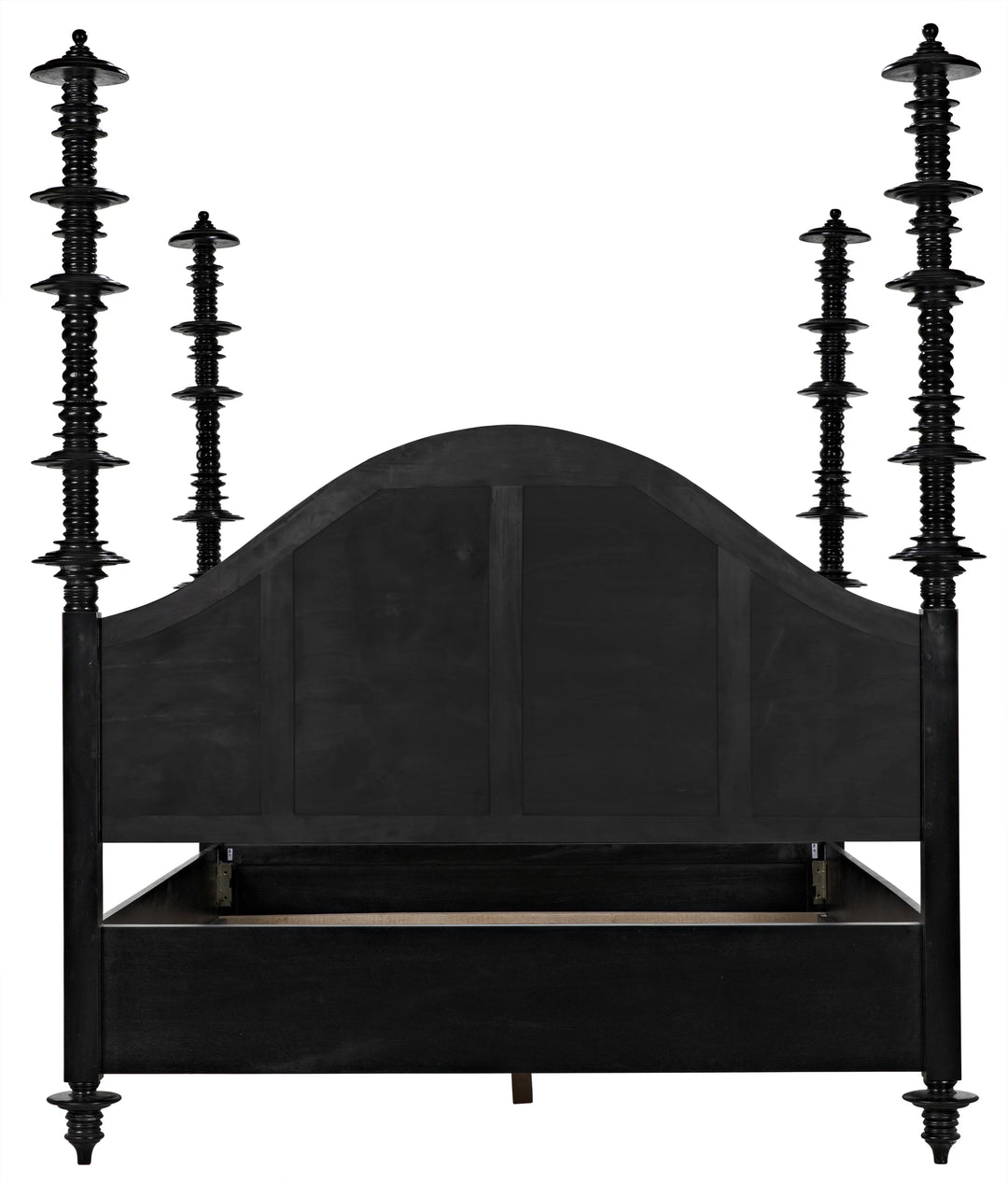 American Home Furniture | Noir - Ferret Bed, Queen, Hand Rubbed Black