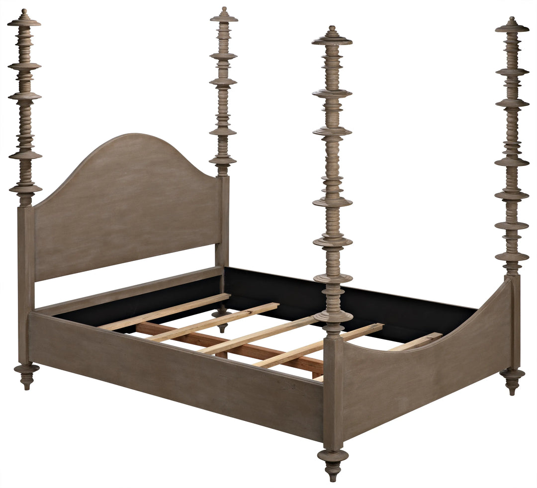 American Home Furniture | Noir - Ferret Bed, Queen, Weathered