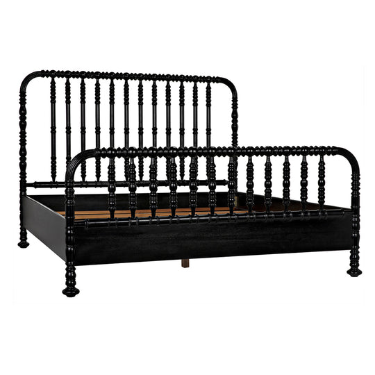 Noir - Bachelor Bed, Eastern King, Hand Rubbed Black - GBED112EKHB