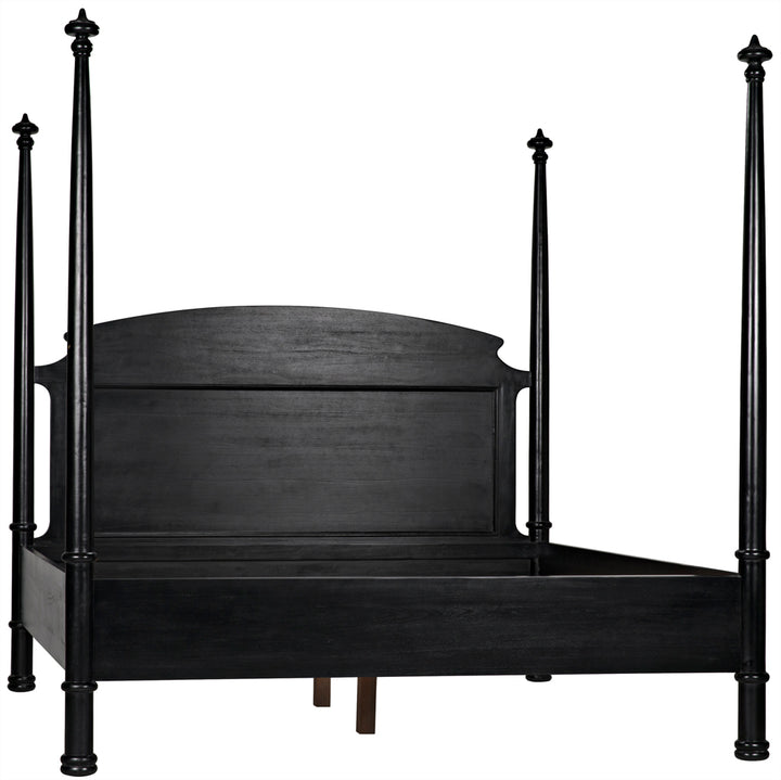 Noir - New Douglas Bed, Eastern King, Hand Rubbed Black - GBED116EKHB-NEW