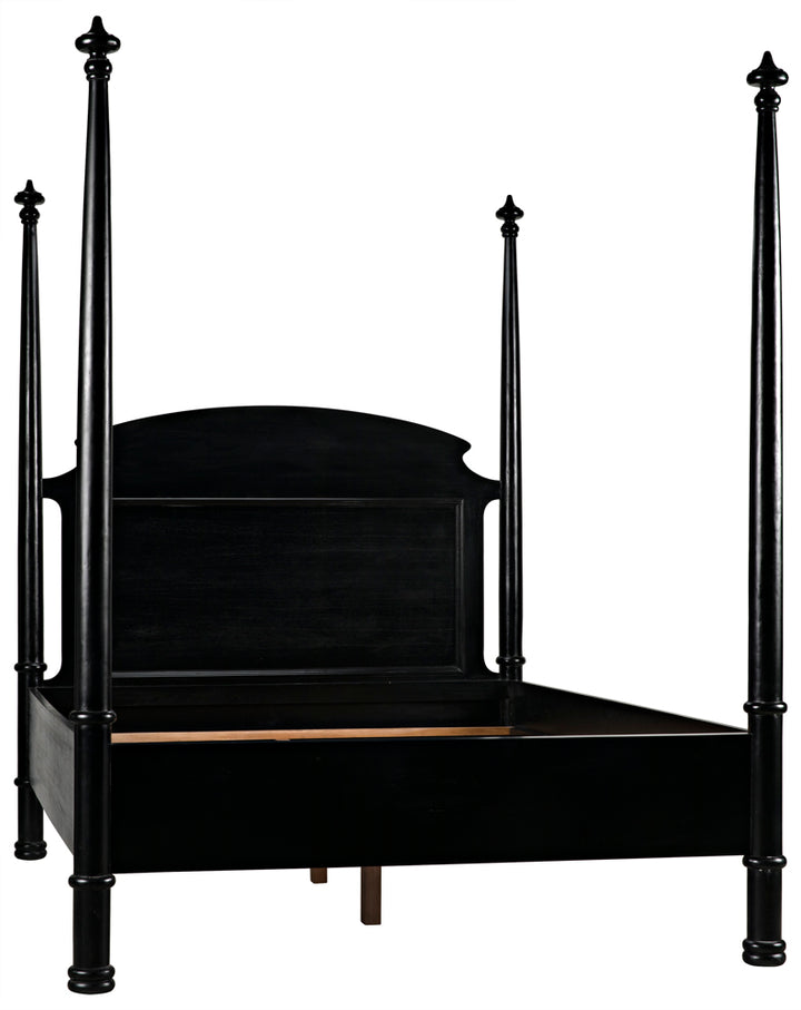 Noir - New Douglas Bed, Queen, Hand Rubbed Black - GBED116QHB-NEW