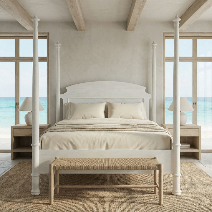 Noir New Douglas Bed, Queen - White Wash