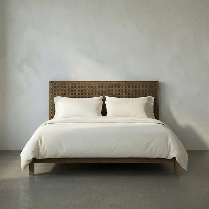 Noir - Quinnton Bed, Eastern King, Teak - GBED134EKT