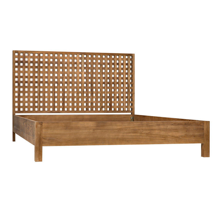 Noir - Quinnton Bed, Queen, Teak - GBED134QT