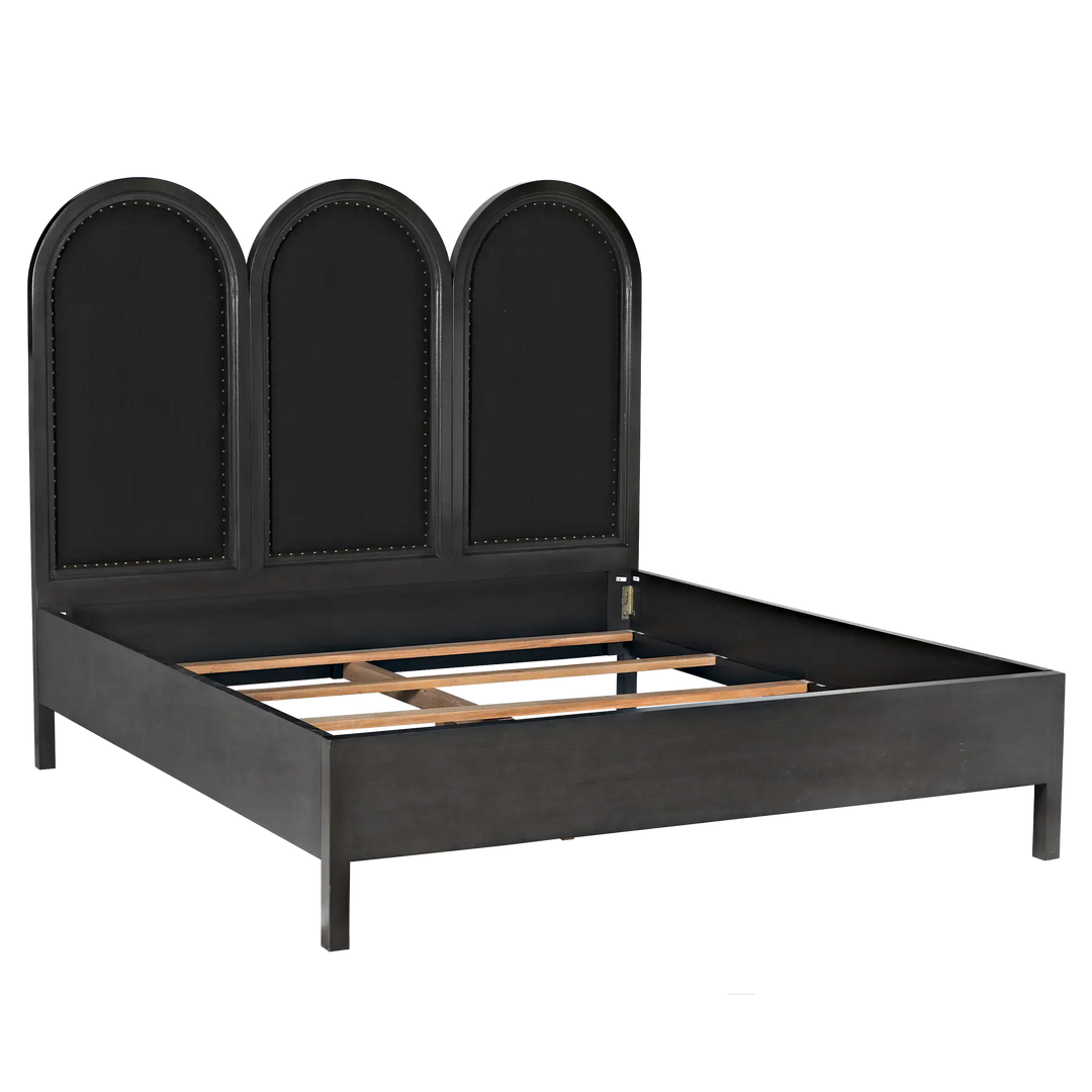 American Home Furniture | Noir - Arch Bed, Eastern King, Pale