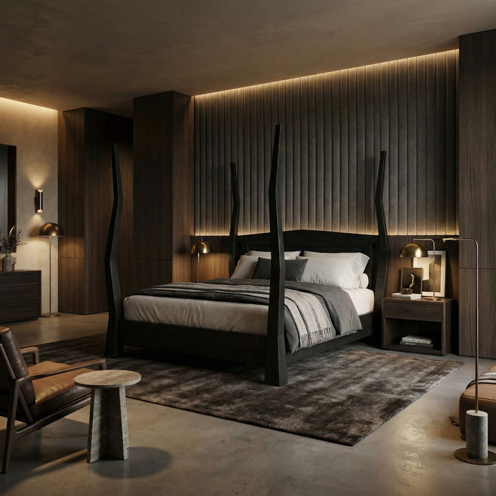 Noir - Patras Bed, Eastern King - GBED138EKHB