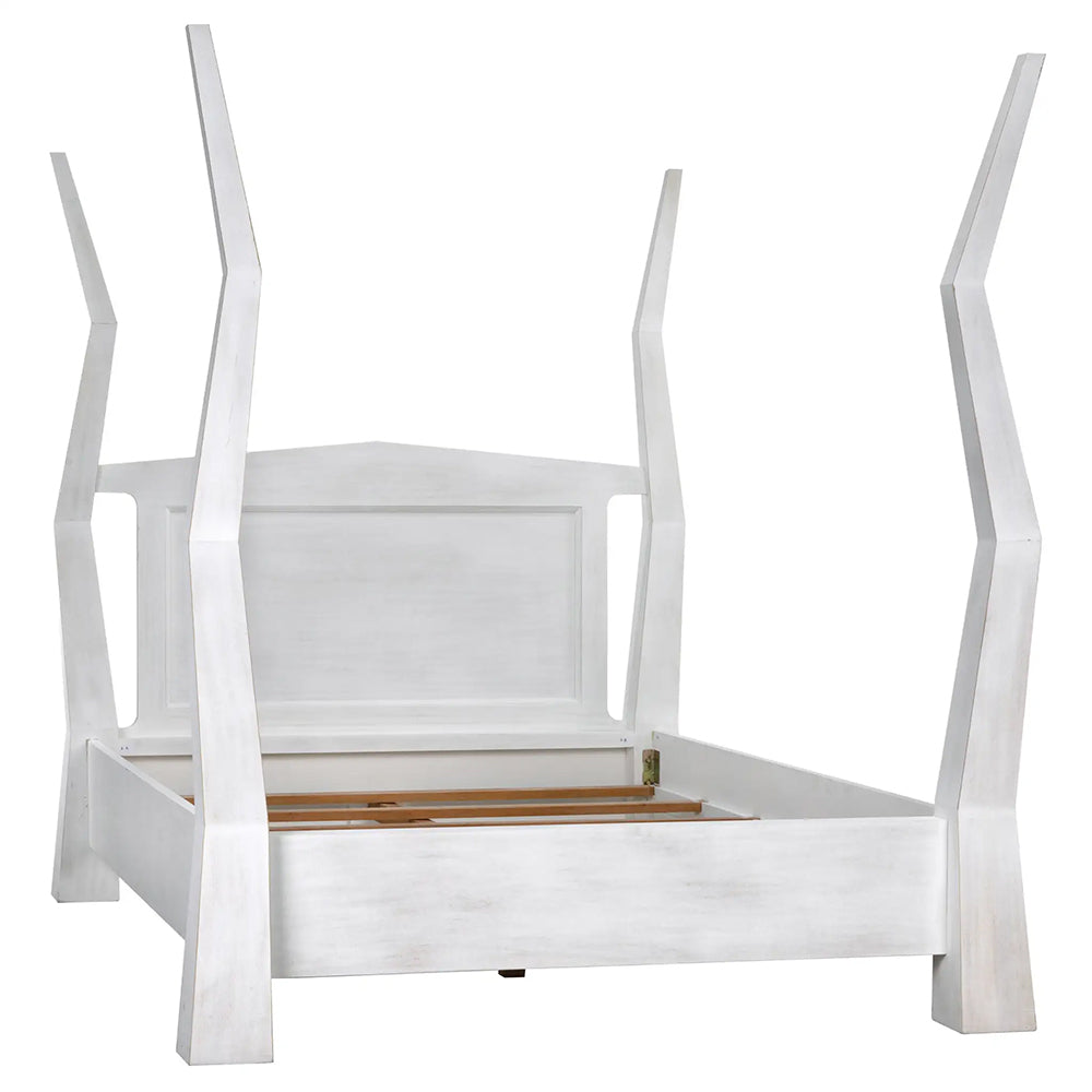 Noir Patras Bed, Queen - White Wash